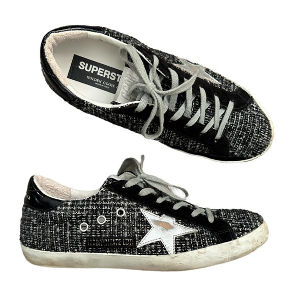 Golden Goose Shoes - Golden Goose Limited Edition Boucle Black White Superstar Sneakers Private EDT